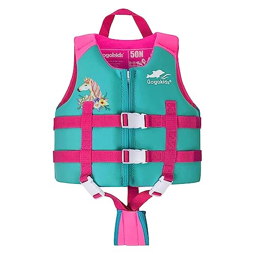 Gogokids Kinder Schwimmweste Float Jacket – Kleinkind Badeanzug Assist Bademode Schwimmtraining Auftrieb Badeweste Neopren Schwimmweste für 4–6 Jahre 11-35kg von Gogokids