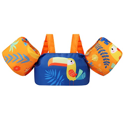 Gogokids Kinder Schwimmflügel - Komfortable Schwimmhilfe mit Armbänder für Kinder von 2-6 Jahren,30-50lbs/14-23kg, Schwimmtraining Jacke mit Sicherheitsschnalle & Armärmeln von Gogokids