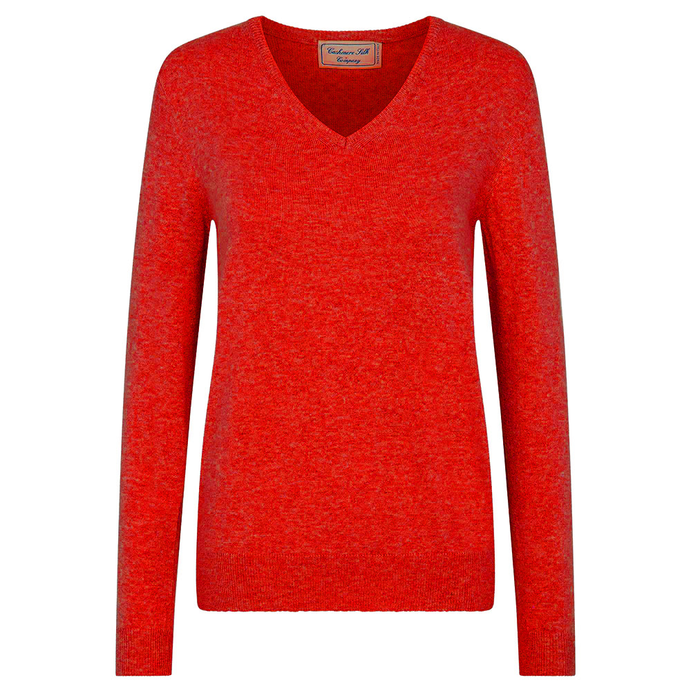'Cashmere & Silk Co. Damen Pullover V-Auschnitt rot' von 'Golf und GÃ¼nstig'