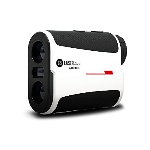 GolfBuddy GB LASER Lite-Entfernungsmesser mit Neigungs-Ein/Aus-Funktion – 800 Yards mit Tragetasche, weiß von GolfBuddy