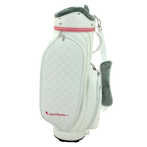 GolfRolfe 14279 Golfbag weiß - Design Golftasche Caddybag Sporttasche Cartbag von GolfRolfe