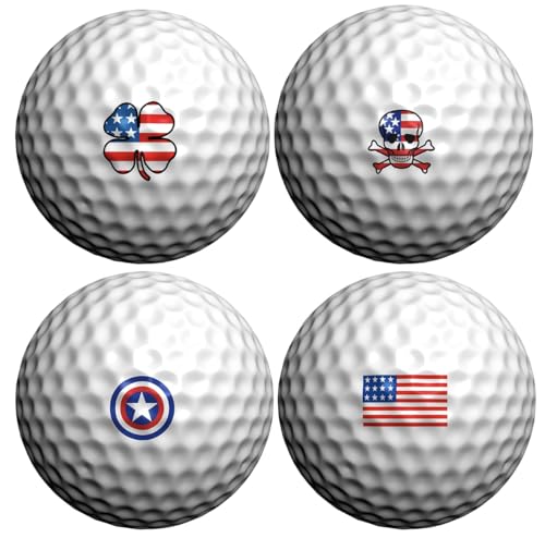 Golfdotz | American Foursome | Golfball-Marker, Golf-Zubehör, Golfball-Identitäts-Marker, Gemischt von Golfdotz