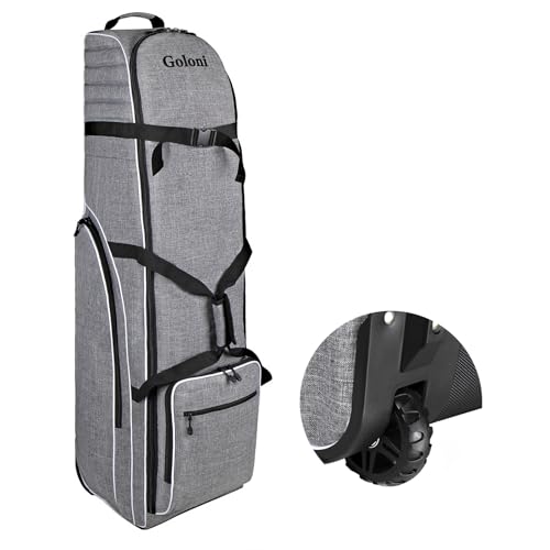 Goloni Golf-Reisetasche für Fluggesellschaften mit Rollen, weiche, Faltbare Golfschläger-Reisetasche, robuste 600D-Polyester-Golftasche mit großen Taschen von Goloni
