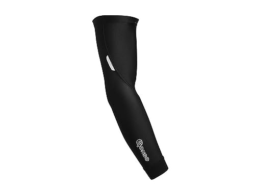 Gonso Armlinge für Männer und Frauen, Antirutsch-Gummi am Oberarm und hohe Bewegungselastizität, Reflektierende Elemente, Enganliegende Passform, Unisex, Schwarz, Gr. L von Gonso
