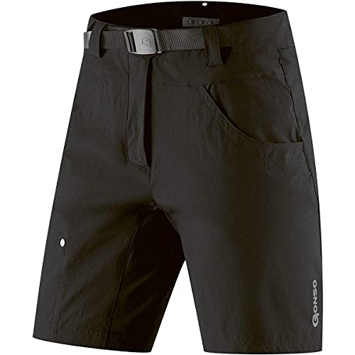 Gonso Damen Fahrradhose Mira, kurze Radhose mit einknöpfbarer Radunterhose, Radlerhose gepolstert von Gonso