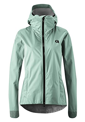 Gonso Damen Regenjacke Sura Plus, Fahrradjacke mit Kapuze, wasserdichte Radjacke von Gonso