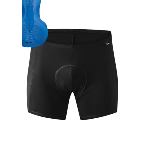 Gonso Sitivo U M, Herren Fahrradunterhose, Passt unter alle Rad-Shorts, Tights mit Sitivo Blue Sitzpolster mit Poron-Elementen, Enganliegende Passform, Schwarz/Blau, Gr. M von Gonso