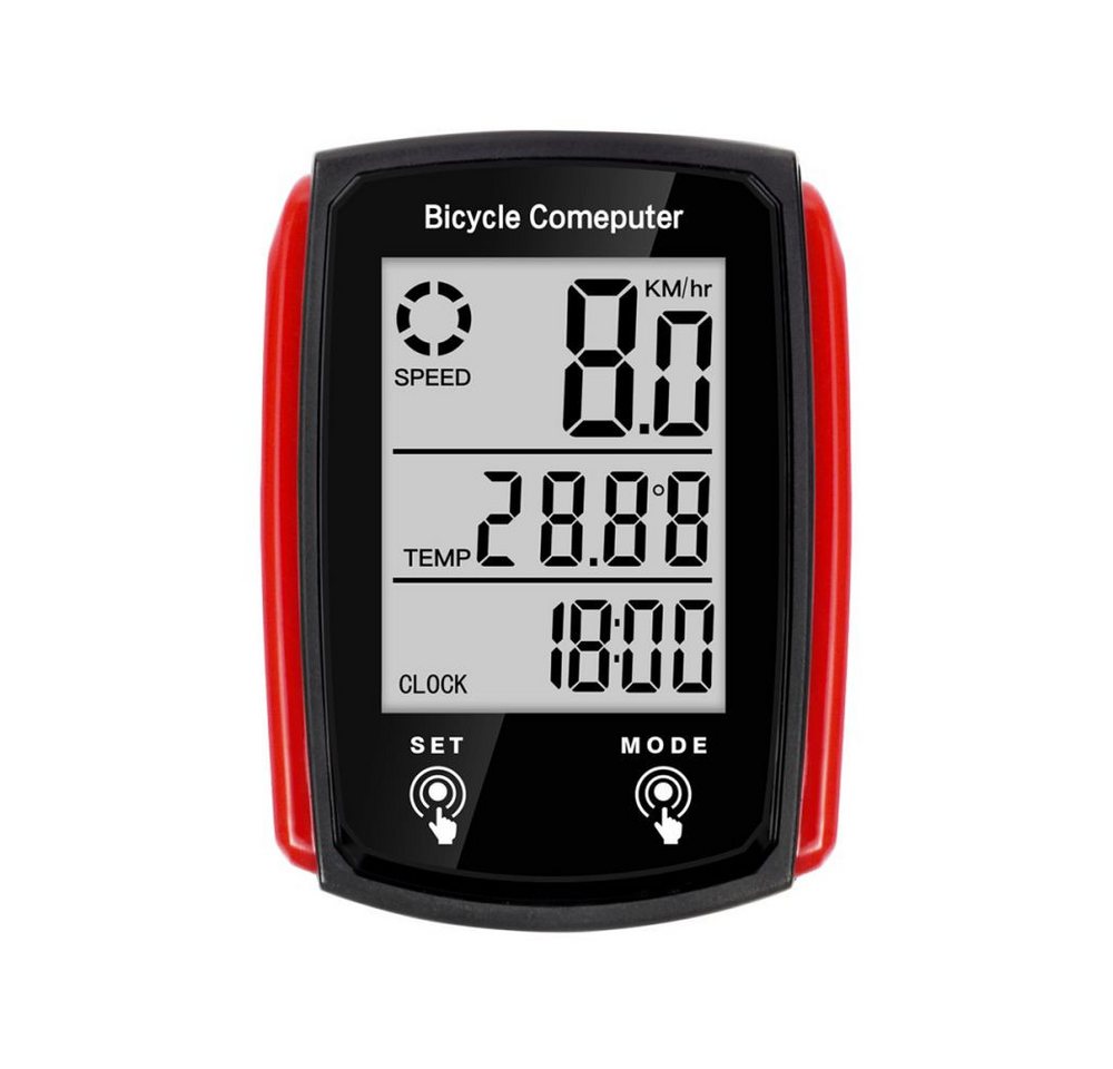 Gontence Fahrradcomputer Wasserdichtem LCD Geschwindigkeitssensor (Hintergrundbeleuchtungsfunktion, Fahrrad-Tachometer-Kilometerzähler) von Gontence