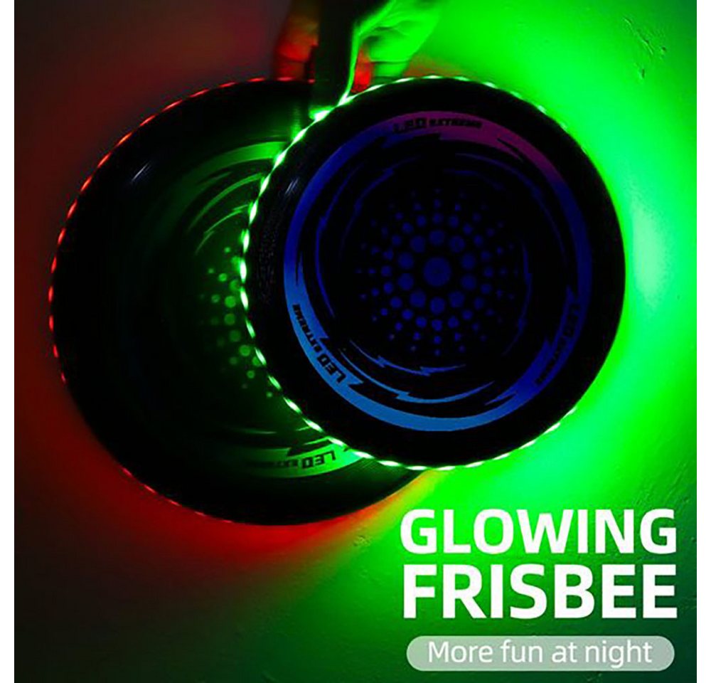 Gontence Lernspielzeug Frisbee,LED Aufleuchten Flying Disc-Frisbee,Flashflight Frisbee, leuchtet im Dunkeln,Perfektes Geburtstags-und Campinggeschenk von Gontence
