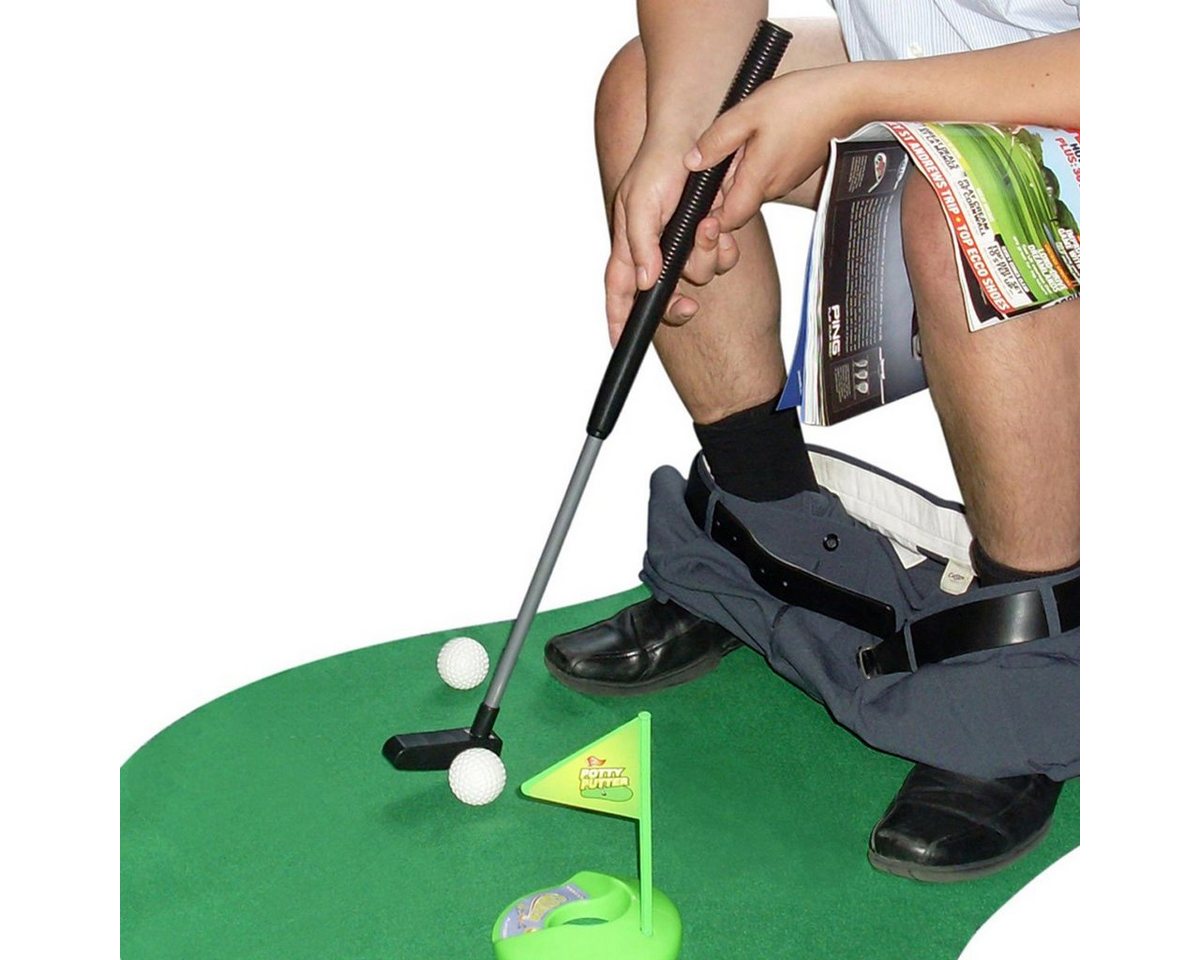 Goods+Gadgets Spielball WC Toiletten Golf Set Golfset für das Badezimmer, Klo Golfsport von Goods+Gadgets