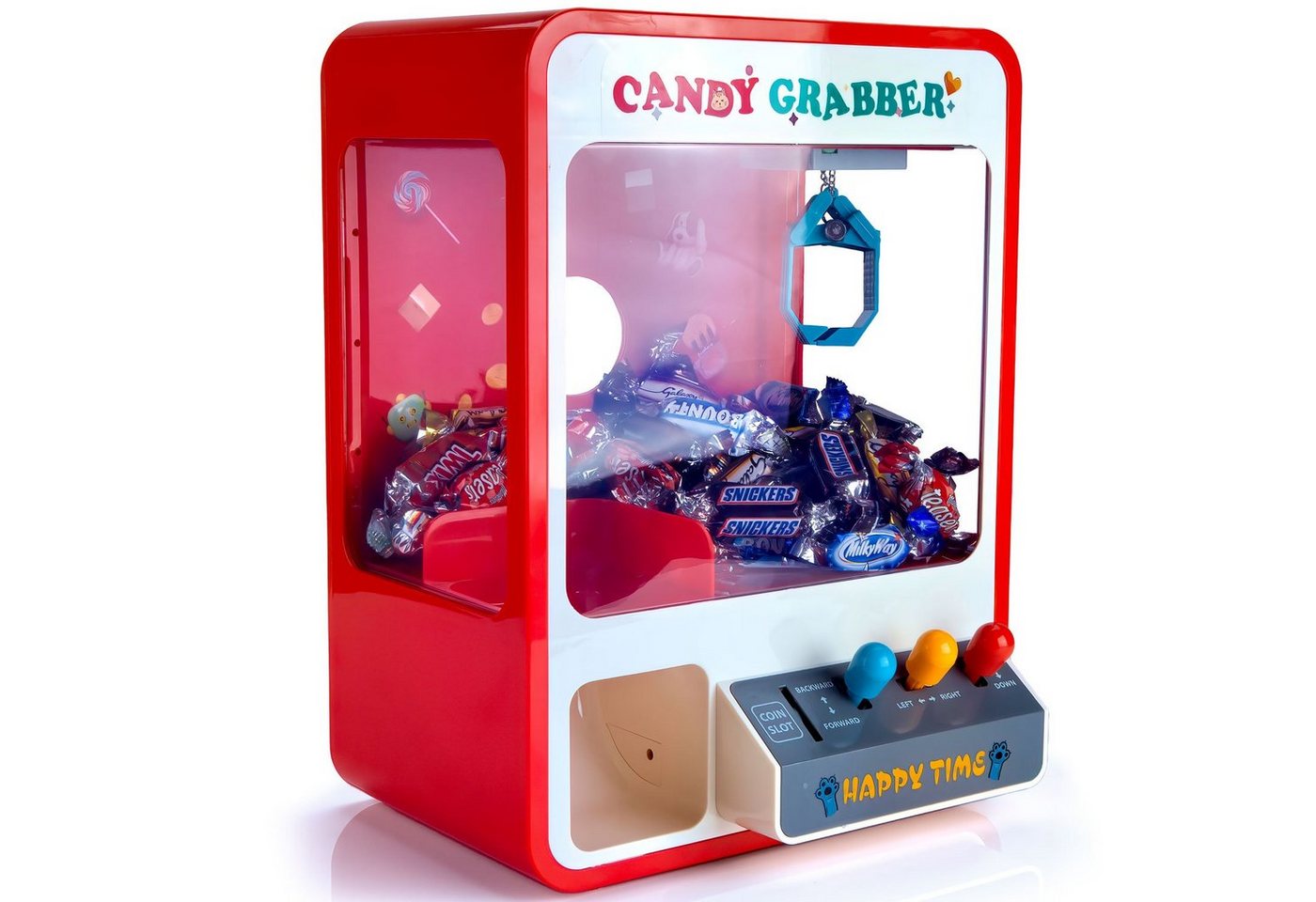 Goods+Gadgets Spieltisch Candy Grabber Supreme, (Süßigkeitenautomat Süßigkeiten Greifautomat), Spielautomat mit USB-Kabel von Goods+Gadgets