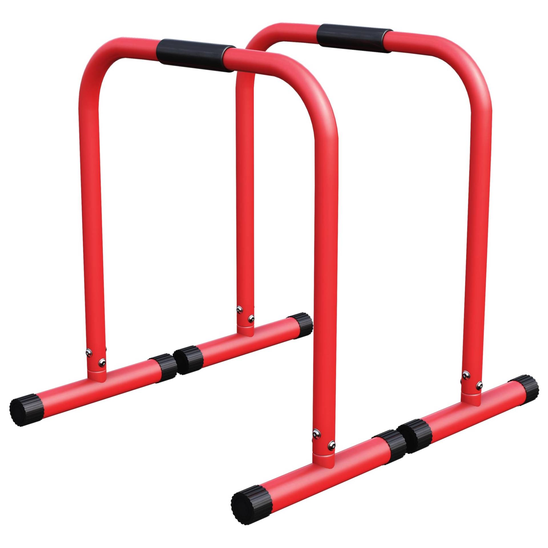 Push-up Stand Bar Parallettes Rot von Gorilla Sports