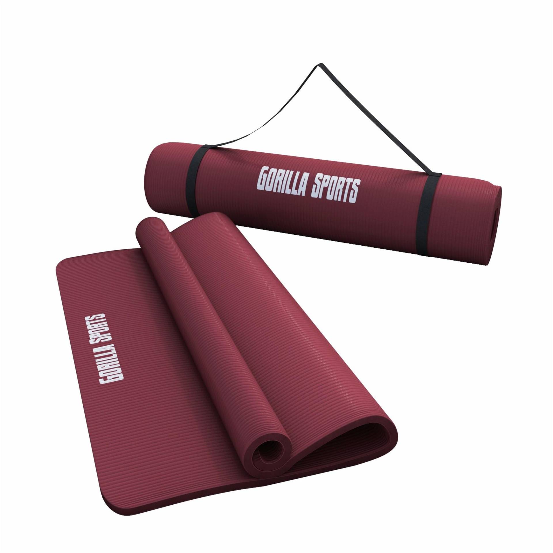 Yogamatte Dunkelrot 190x100x1,5cm von Gorilla Sports