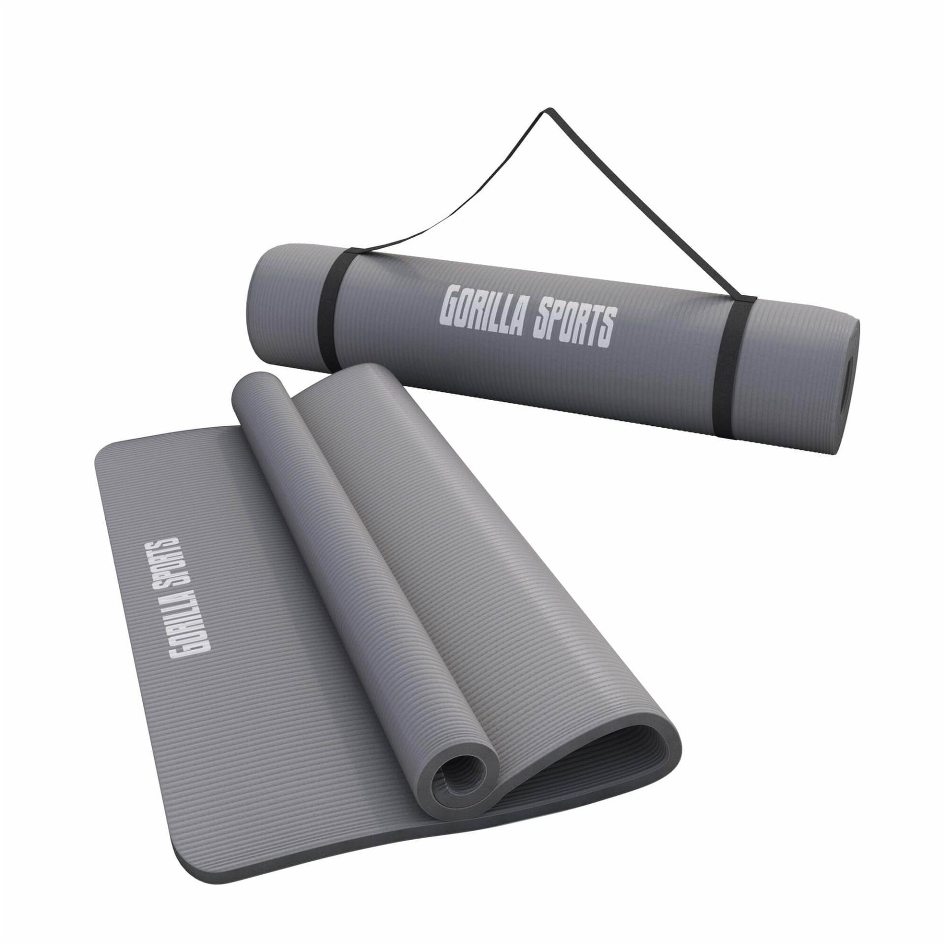 Yogamatte Grau 190 x 100 x 1,5 cm von Gorilla Sports