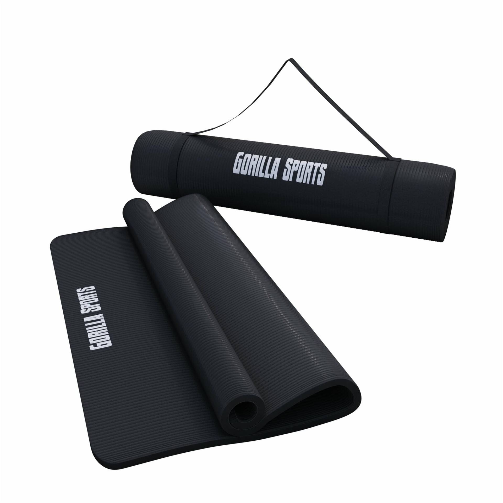 Yogamatte Schwarz 190 x 60 x 1,5 cm von Gorilla Sports