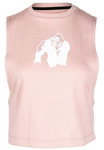 Gorilla Wear - Addison Drop Armhole Tank Top - Pink - Bodybuilding Sport Alltag Freizeit mit Logo Aufdruck leicht und bequem für optimale Bewegung aus Polyester Baumwolle Ärmellos, M von Gorilla Wear