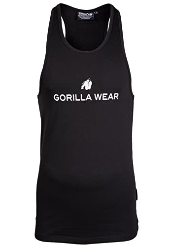 Gorilla Wear - Carter Stretch Tank Top - schwarz - Bodybuilding Sport Alltag Freizeit mit Logo Aufdruck leicht und bequem für optimale Bewegung aus Baumwolle und Elasthan, 3XL von Gorilla Wear