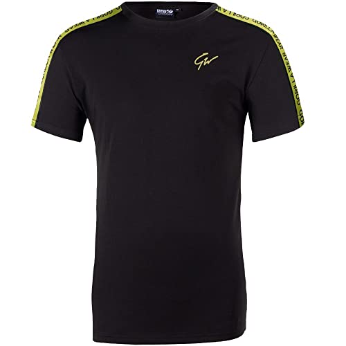 Gorilla Wear Chester Shirt - gelb - atmungsaktive leichtes bequemes Oberteil mit Logo zum Sport joggen Laufen Alltag Workout Training aus Baumwolle ansprechende Passform, S von Gorilla Wear