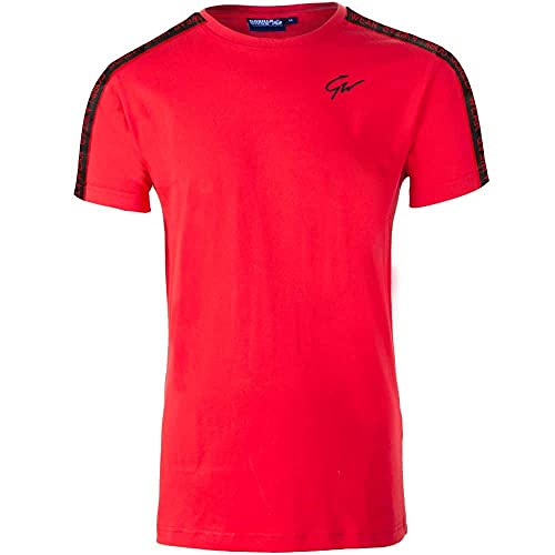 Gorilla Wear Chester Shirt - rot - atmungsaktive leichtes bequemes Oberteil mit Logo zum Sport joggen Laufen Alltag Workout Training aus Baumwolle ansprechende Passform, L von Gorilla Wear