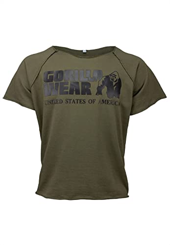 Gorilla Wear Herren Classic Work Out Top T-Shirt, Grün, L-XL von Gorilla Wear