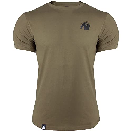Gorilla Wear Detroit T-Shirt - armeegrün - Bodybuilding und Fitness Bekleidung Herren, S von Gorilla Wear