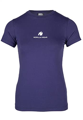 Gorilla Wear - Estero T-Shirt - Blau - Bodybuilding Sport Alltag Freizeit mit Logo Aufdruck leicht und bequem für optimale Bewegung aus Baumwolle Elasthan, L von Gorilla Wear