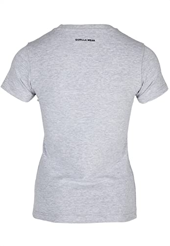 Gorilla Wear - Estero T-Shirt - Grau - Bodybuilding Sport Alltag Freizeit mit Logo Aufdruck leicht und bequem für optimale Bewegung aus Baumwolle Elasthan, M von Gorilla Wear