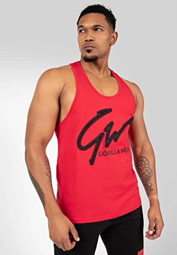 Gorilla Wear Evansville Tank Top - Bodybuilding und Fitness Bekleidung für Herren, rot, M von Gorilla Wear