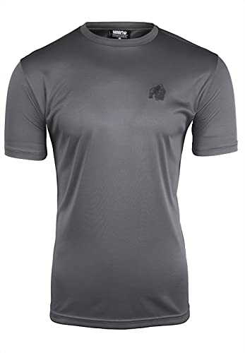 Gorilla Wear - Fargo T-Shirt - Grau - Bodybuilding Sport Alltag Freizeit mit Logo Aufdruck leicht und bequem für optimale Bewegung aus Polyester, 3XL von Gorilla Wear