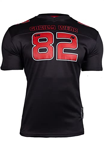 Gorilla Wear - Fresno T-Shirt - Schwarz/Rot -, XL von Gorilla Wear