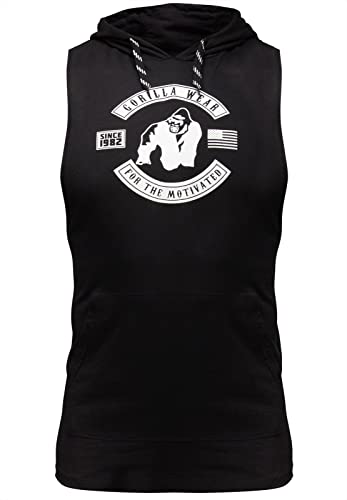 Gorilla Wear Lawrence Hooded - schwarz - Bodybuilding und Fitness Bekleidung Herren, S von Gorilla Wear