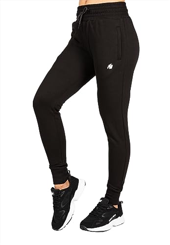 Gorilla Wear - Marion Sweatpants - Schwarz - Bodybuilding Sport Alltag Freizeit mit Logo Aufdruck leicht und bequem für optimale Bewegung aus Polyester Baumwolle, XL von Gorilla Wear