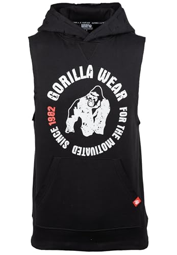 Gorilla Wear Marshall Ärmelloser Hoodie – Schwarz – 2XL von Gorilla Wear