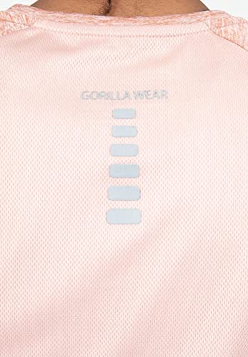 Gorilla Wear - Monetta Performance T-Shirt - Pink - Bodybuilding Sport Alltag Freizeit mit Logo Aufdruck leicht und bequem für optimale Bewegung aus Polyester, M von Gorilla Wear