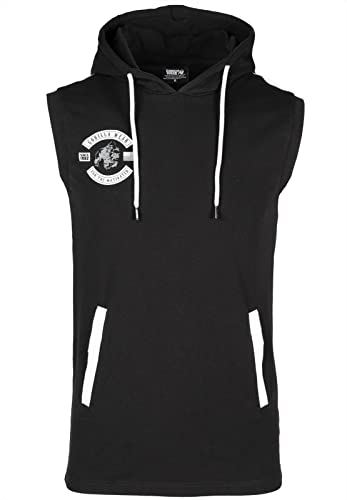 Gorilla Wear - Oswego S/L Hooded T-Shirt - Schwarz - Bodybuilding Sport Alltag Freizeit mit Logo Aufdruck leicht und bequem für optimale Bewegung aus Baumwolle Elasthan, M von Gorilla Wear