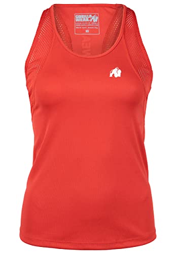 Gorilla Wear - Seattle Tank Top - Rot - Bodybuilding Sport Alltag Freizeit mit Logo Aufdruck leicht und bequem für optimale Bewegung aus Polyester, L von Gorilla Wear