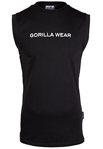 Gorilla Wear - Sorrento Sleeveless T-Shirt - Schwarz - Bodybuilding Sport Alltag Freizeit mit Logo Aufdruck leicht und bequem für optimale Bewegung aus Baumwolle und Elasthan, 3XL von Gorilla Wear