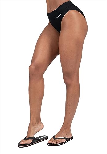 Gorilla Wear - Summerville Bikini Bottom - Schwarz - Bodybuilding Sport Alltag Freizeit mit Logo Aufdruck leicht und bequem für optimale Bewegung aus Nylon Elasthan, L von Gorilla Wear