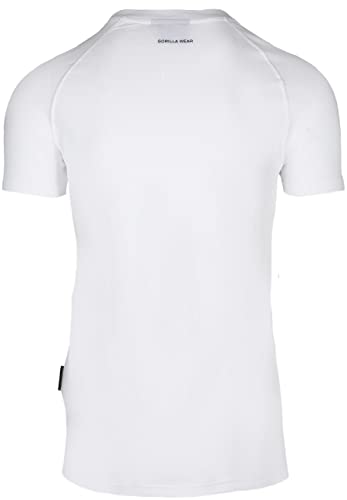 Gorilla Wear - Tulsa T-Shirt - Weiß - Bodybuilding Sport Alltag Freizeit mit Logo Aufdruck leicht und bequem für optimale Bewegung aus Baumwolle, XXL von Gorilla Wear
