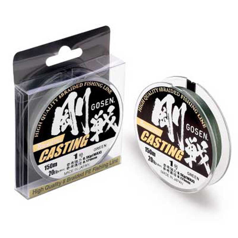 Gosen W8 Casting Braided Line 150 M Grün 0.242 mm von Gosen