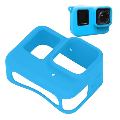 Silikon-Schutzhülle und Objektivdeckel für Ace Pro Action-Kameras, Sturzsicher, Stoßfest, Waschbar, Silikon-Schutzhülle, für Ace Pro Sportkamera (Blue) von Goshyda