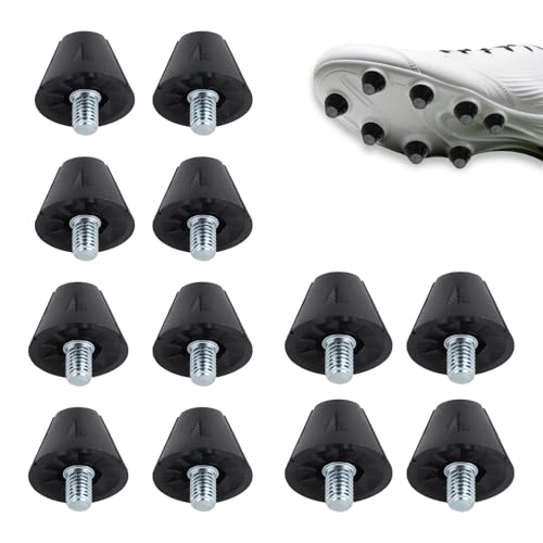 Gosknor 12stk Ersatzstollen für Fußballschuhe, 13 mm und 16 mm Rugby-Fußballstollen Ersatz-Einschraubspikes aus Kunststoff/Eisen für Feste Oberflächen Sportliches Training im Freien von Gosknor