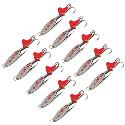 Goture Long Distance Cast Metal Angelköder,Kunstköder Set mit Haken,Angeln Löffel für Trout Pike Bass Crappie,10 Stück Packung von Goture