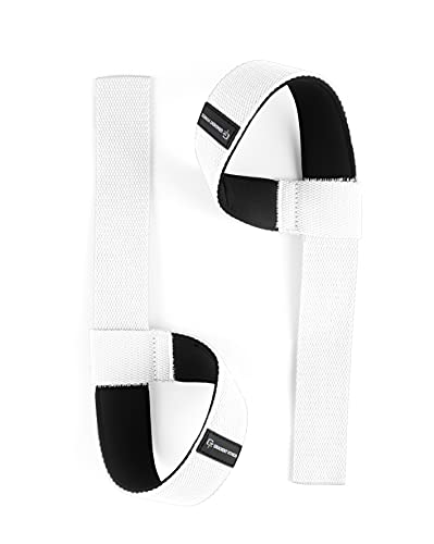 Gradient Fitness Handschlaufen zum Gewichtheben (2er-Pack) | Weiche, mit Neopren gepolsterte 51 cm Riemen. Reduziert das Verletzungsrisiko beim Gewichtheben und Bodybuilding (White) von Gradient Fitness