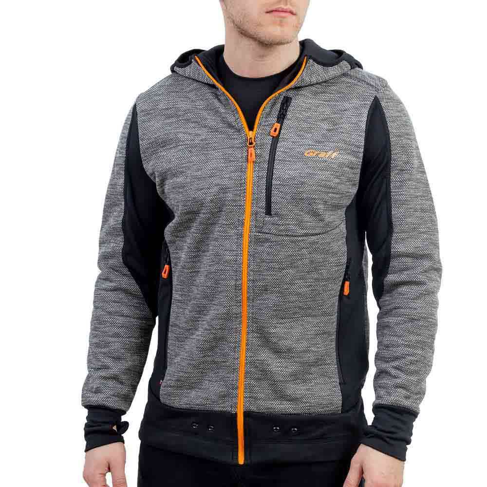 Graff Outdoor Fleece Hoodie Fleece Grau L Mann von Graff