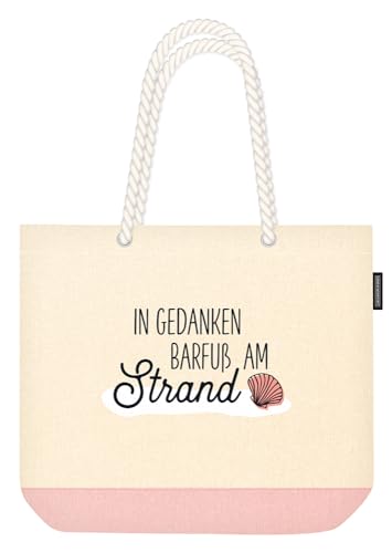 Grafik Werkstatt Strandtasche | 100% Baumwolle | In Gedanken barfuß am Strand von Grafik-Werkstatt