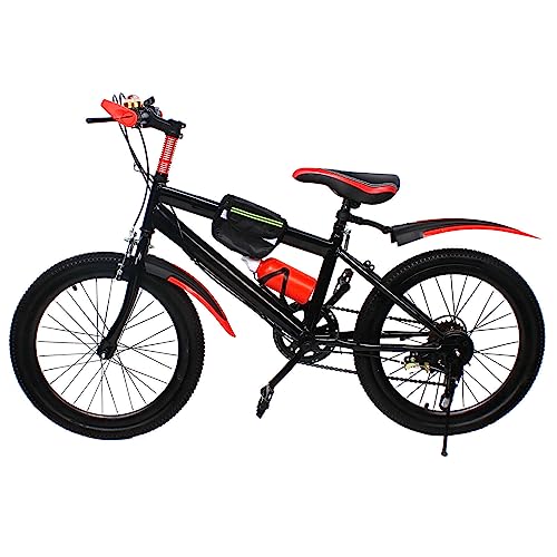 GramStudio 20 Zoll Mountainbike, Fahrrad Dirt Bike mit Wasserbecher-Halter und Kompass-Glocke, Stromlinienförmige Dreiecksstruktur, Rot von GramStudio