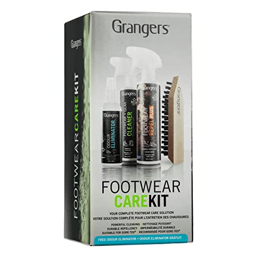 Grangers Unisex – Erwachsene Footwear Care Kit Pflegemittel, schwarz, 300 ml von Grangers
