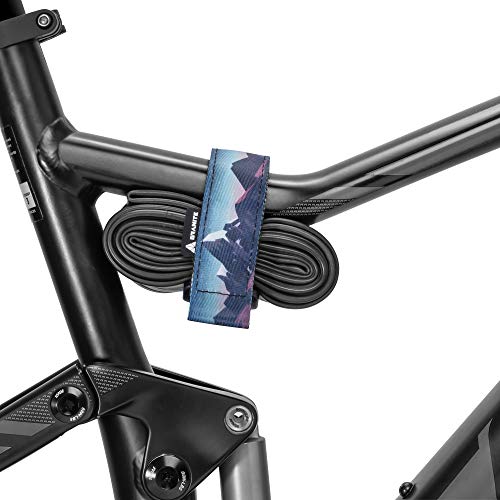 Granite Rockband+ MTB Rahmen Trägergurt für Schläuche und Fahrradwerkzeug-Set, Fahrrad-Aufbewahrungslösung zum Anbringen von zusätzlicher Ausrüstung an Ihrem Mountainbike und BMX-Bike (Berge Blick) von Granite