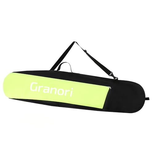 Granori Snowboardtasche | Snowboardrucksack 2-in-1 Tasche für Snowboard mit Bindung bis 150/170 cm – Boardbag mit zusätzlichem Platz für Skihelm und Skischuhe (Neongelb-Schwarz, 170 cm) von Granori